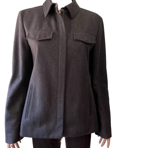 J. Crew Womens Wool Blend Jacket M Vintage Military Winter Preppy Minimalist - Picture 1 of 6